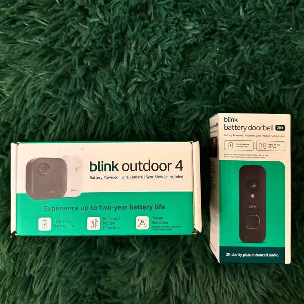 Blink Outdoor 4 + Battery Doorbell Security Camera CCTV